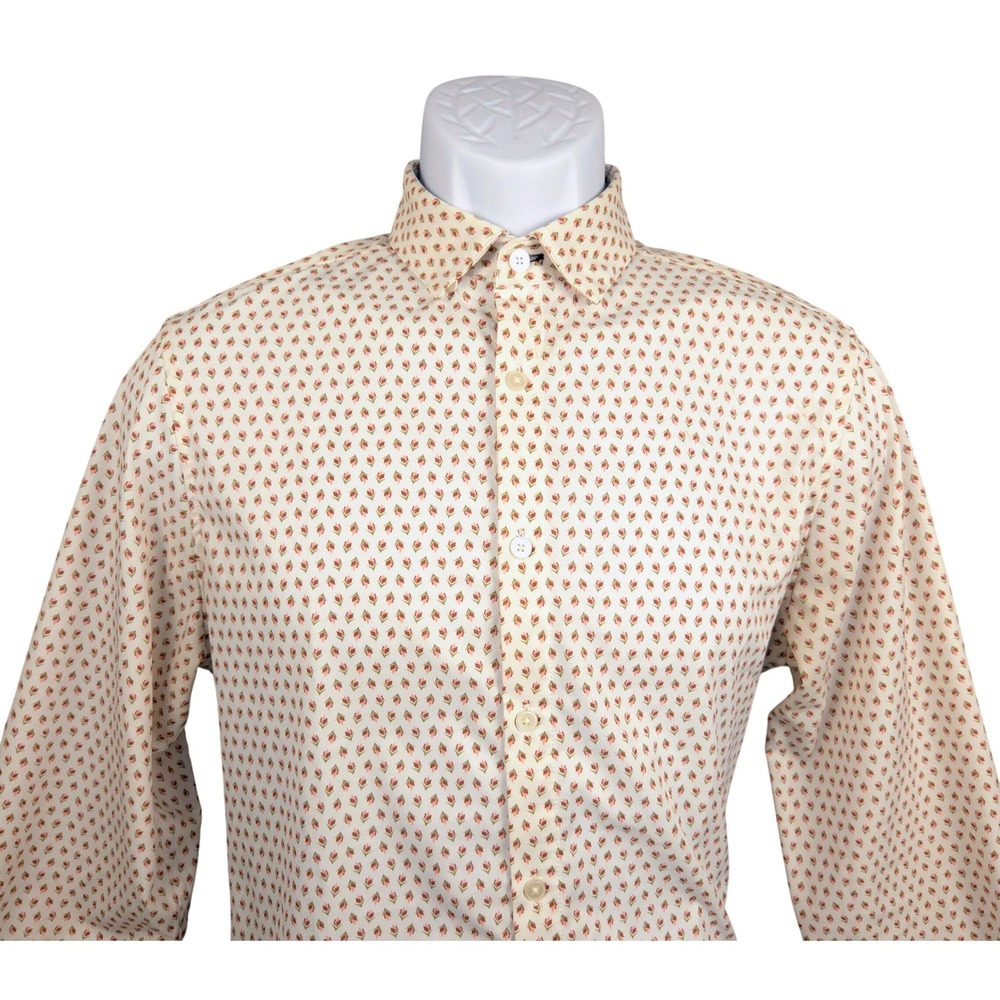 Mizzen+Main Mens Leeward Trim‎ Fit Short Sleeve Button Down Shirt Small Paisley